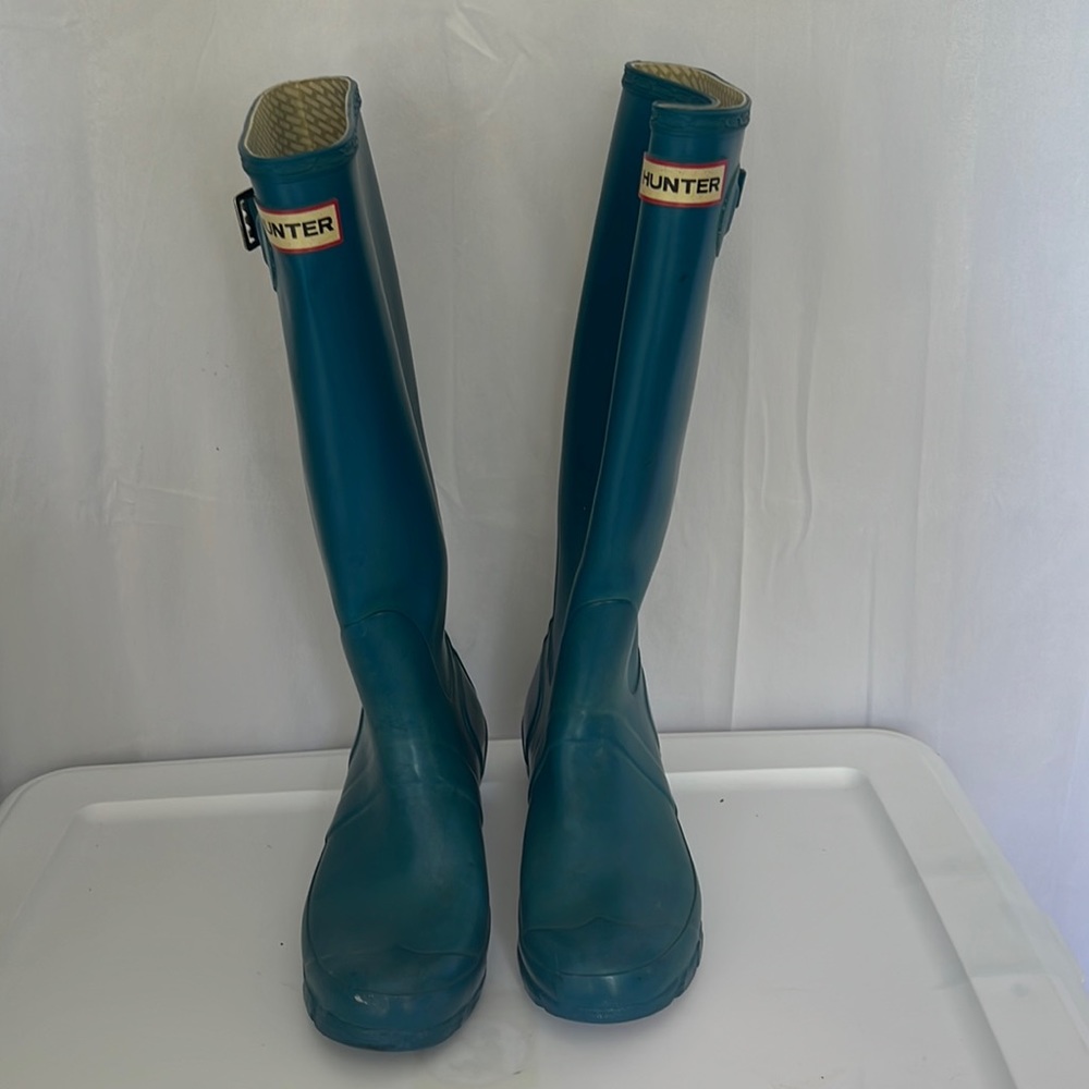 Hunter Tall Boots Womens Size 8 Blue
